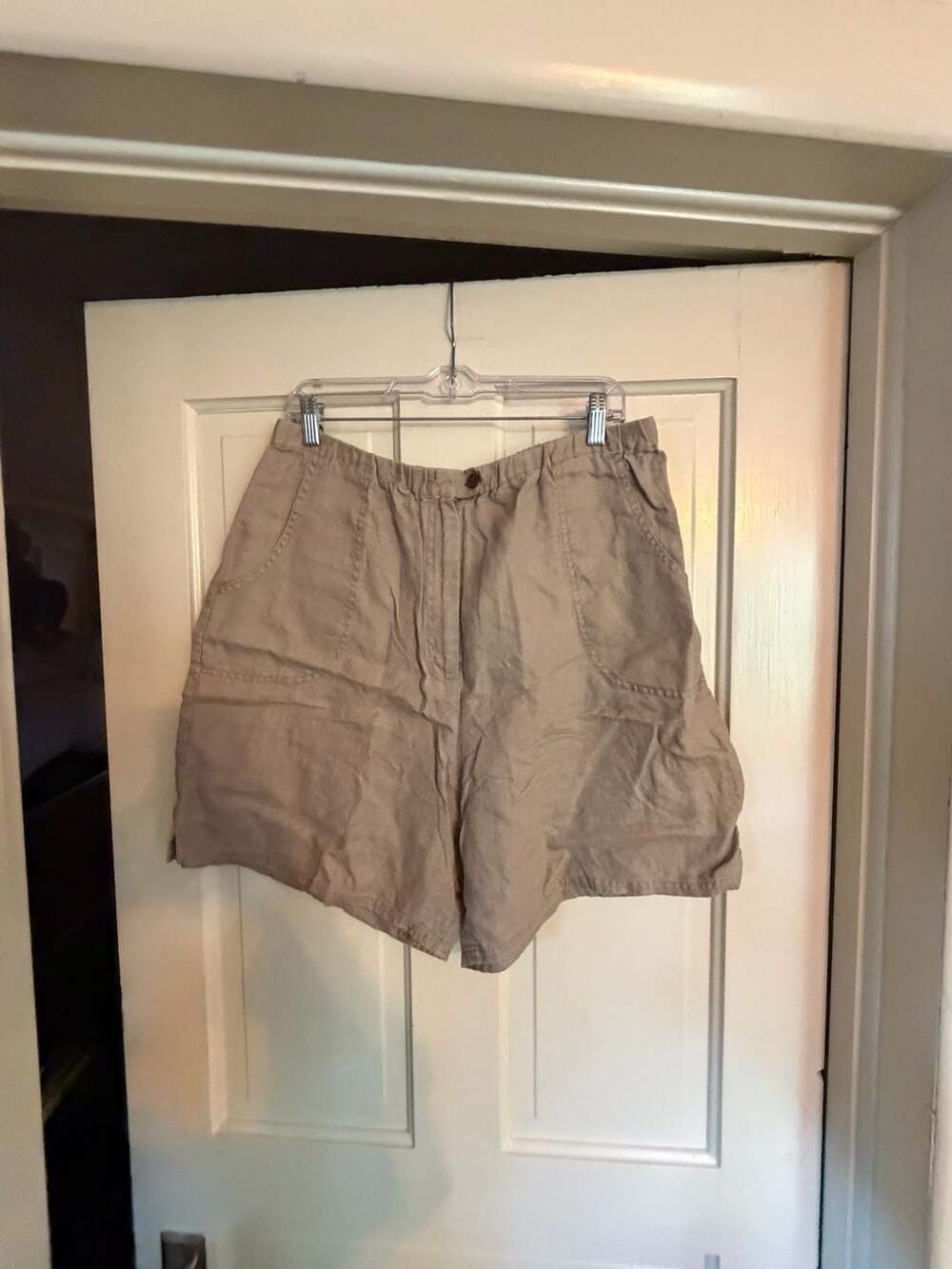 Portraits by Northern Isles Shorts Size XL Tan 100% Pure Linen